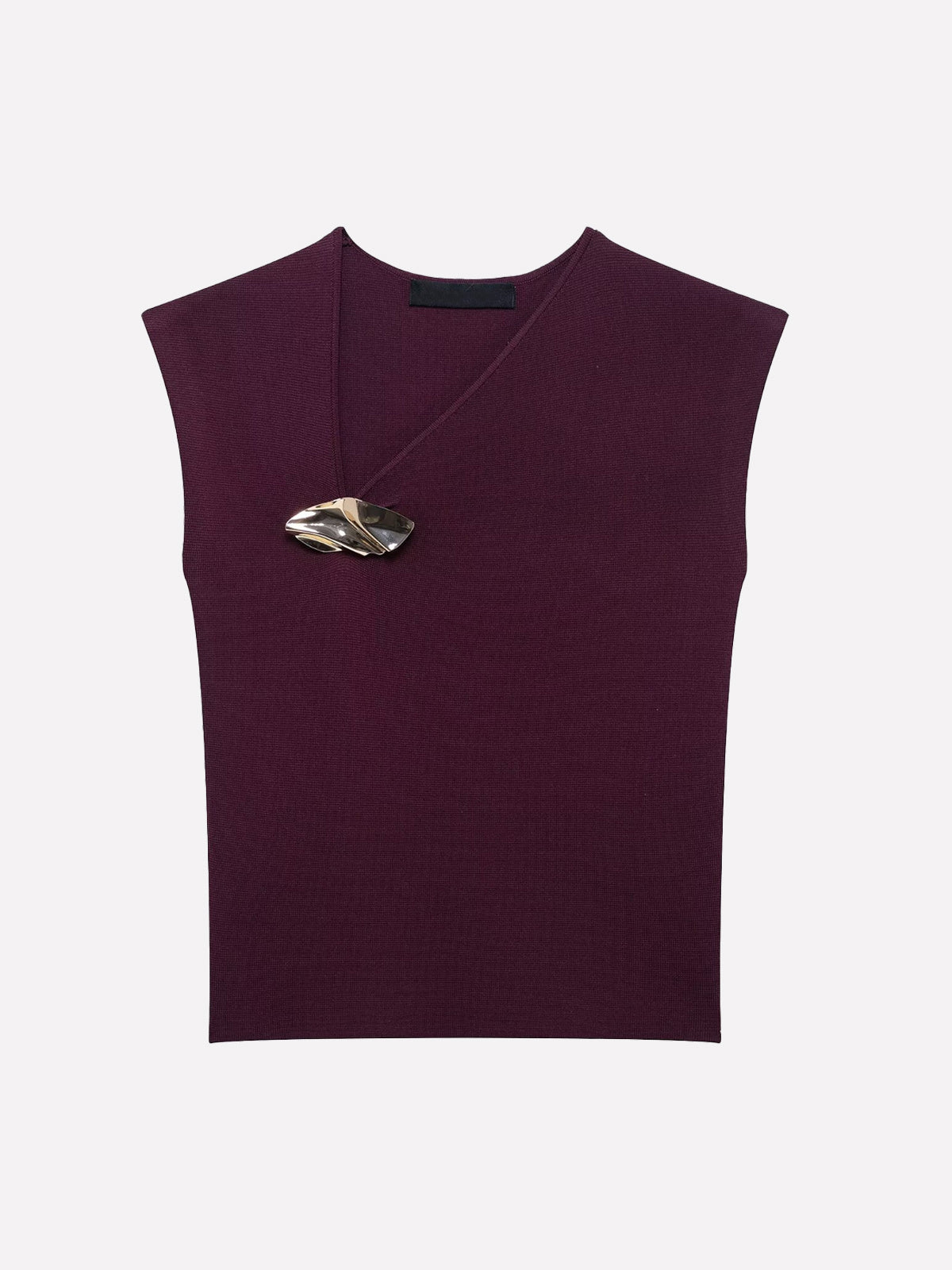 Ribbed Knit Sleeveless Cotton Top