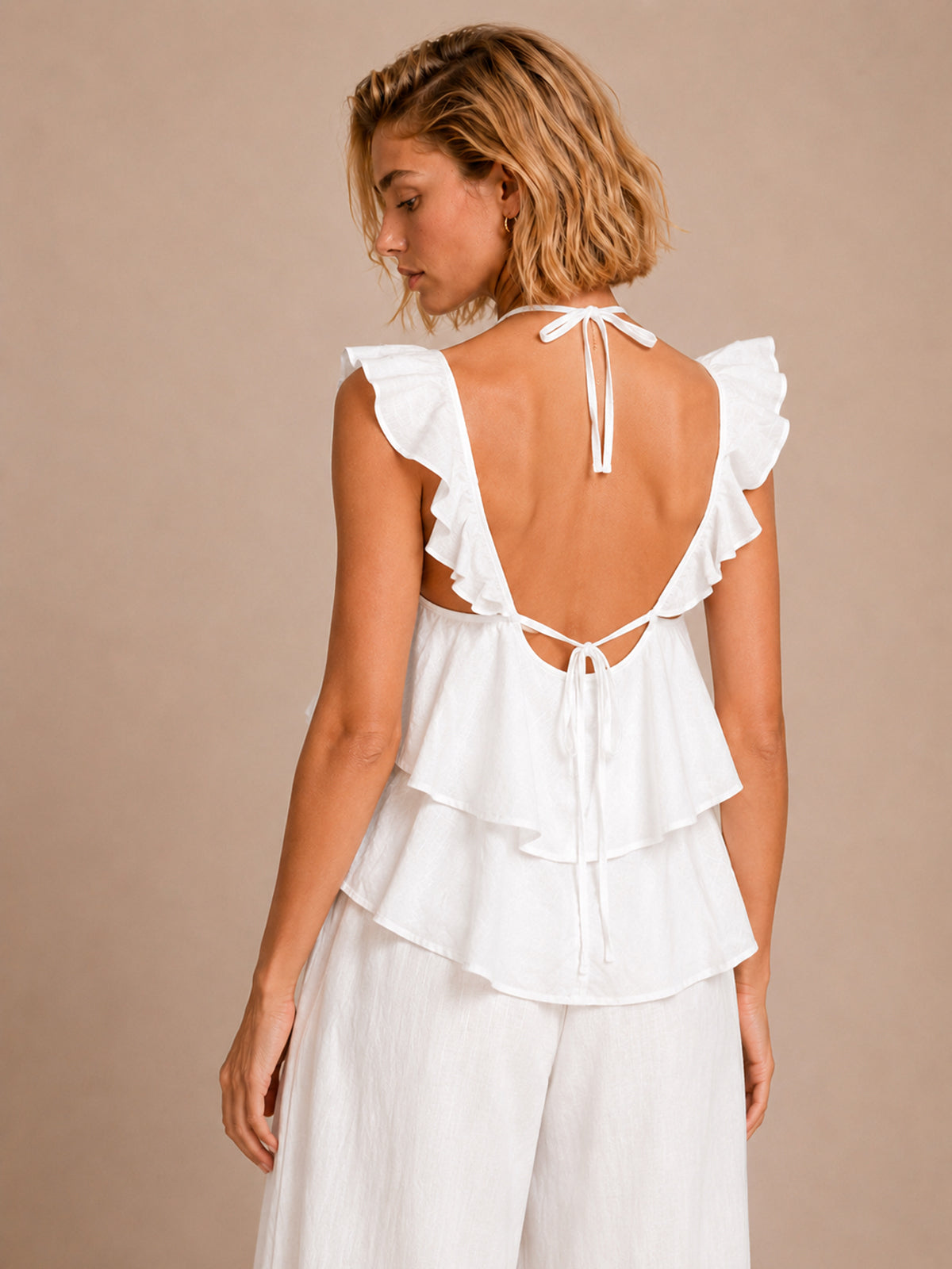Layered Ruffled Two-Piece Set