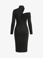 Chic Cut-Out Slit Knit Dress