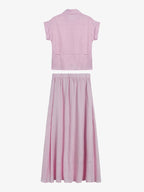 Tie-Waist Linen Shirt Set