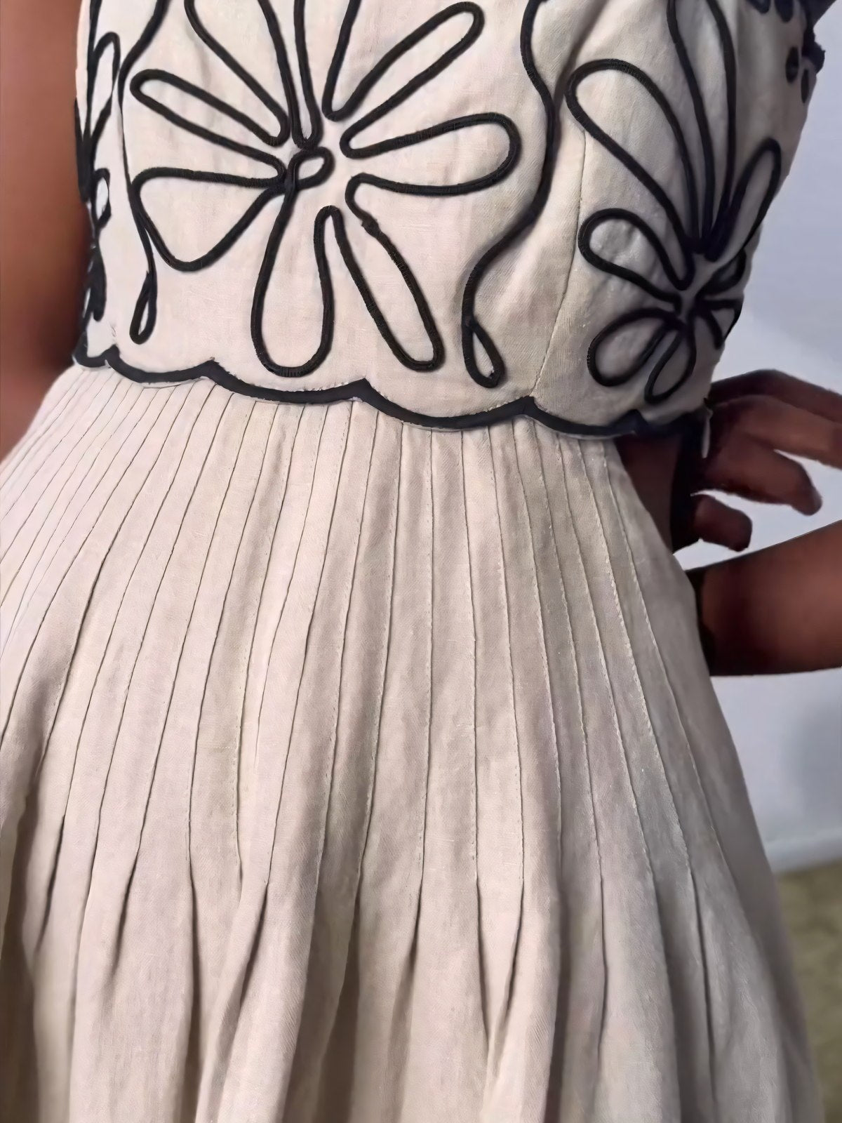 Embroidered Floral Blend Camisole Midi Dress