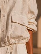 Utility Button-Front Drawstring Set