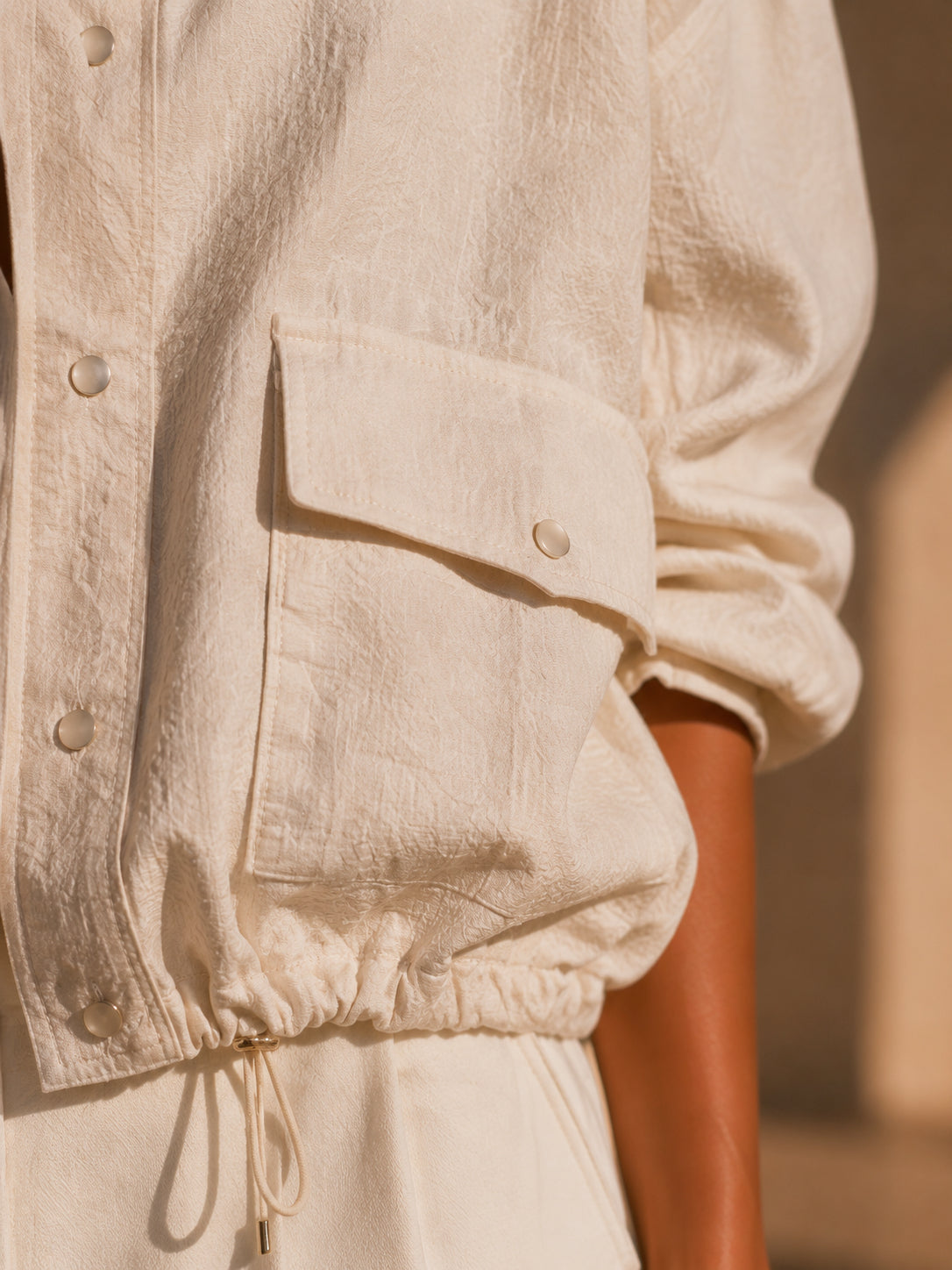 Utility Button-Front Drawstring Set