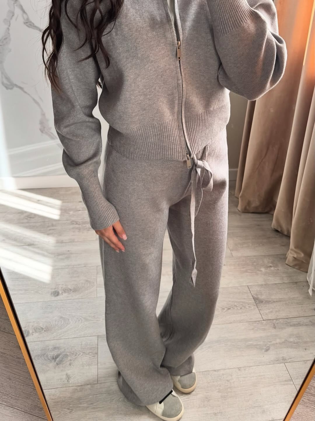 Double Zip Knit Two Piece Set
