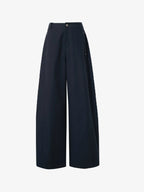 Lyocell Barrel-Leg Trousers