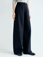 Lyocell Barrel-Leg Trousers
