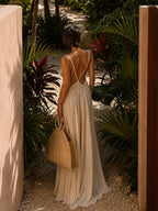 Cut-out Lace-panel Camisole Dress