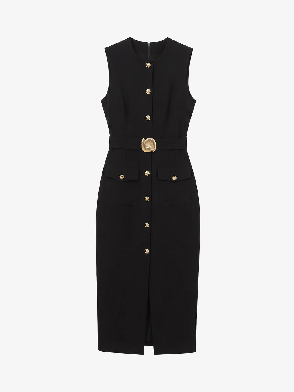 Metal Detail Bodycon Midi Dress