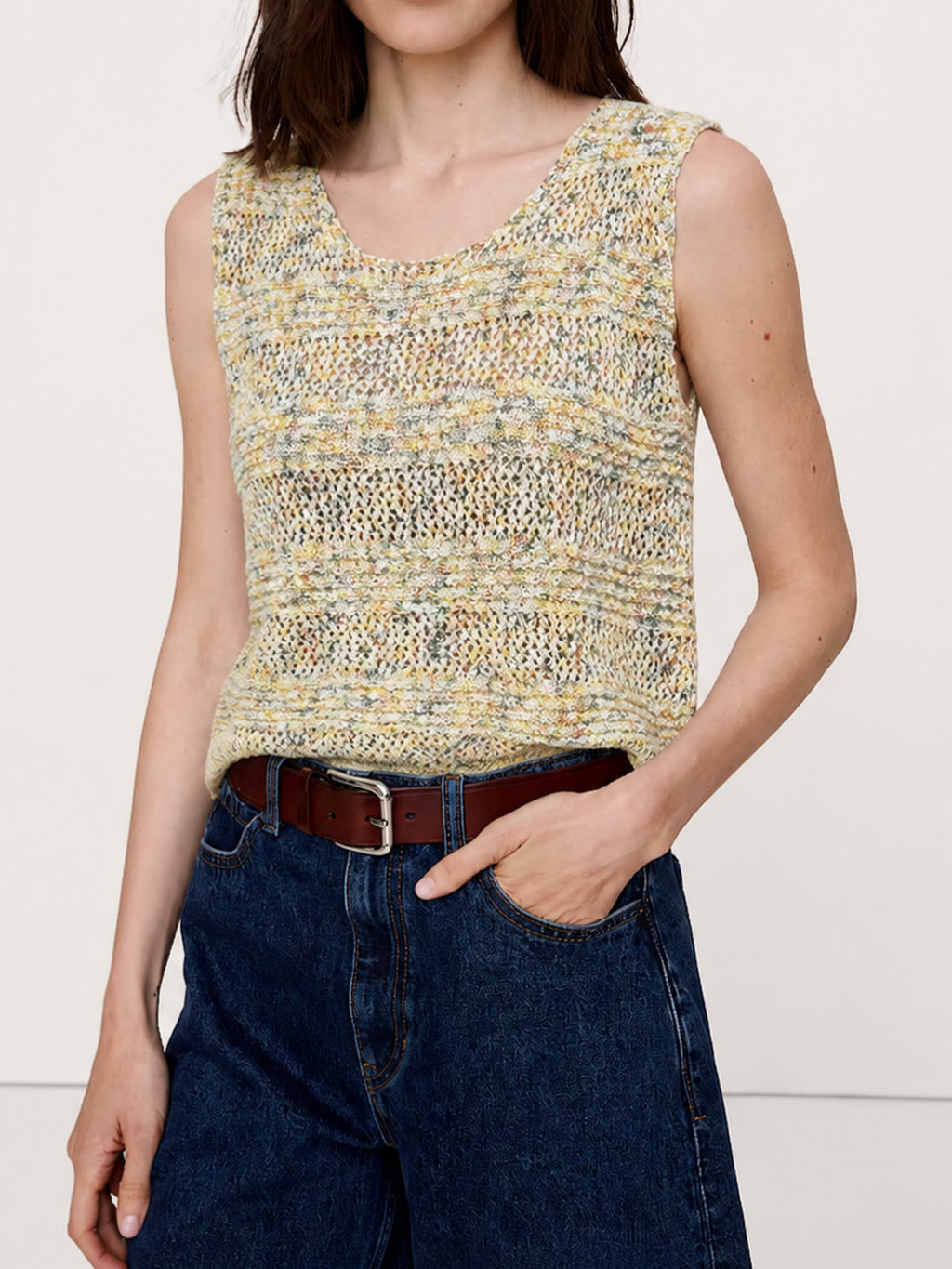 Textured Knit Tie-Waist Top