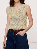 Textured Knit Tie-Waist Top