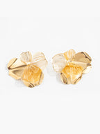 Cut-out Ginkgo Leaf Earrings