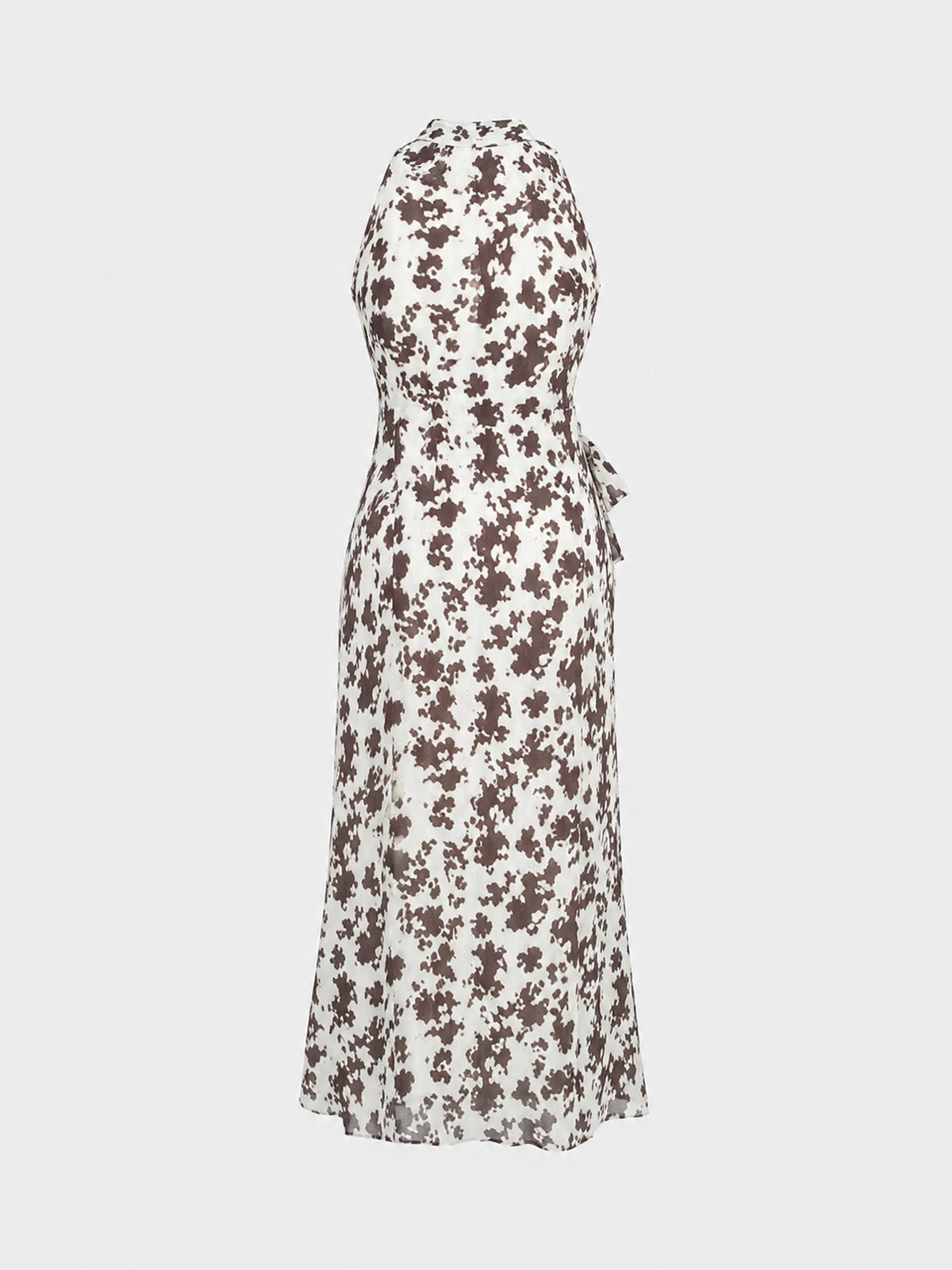 Floral Twist-Front Maxi Dress