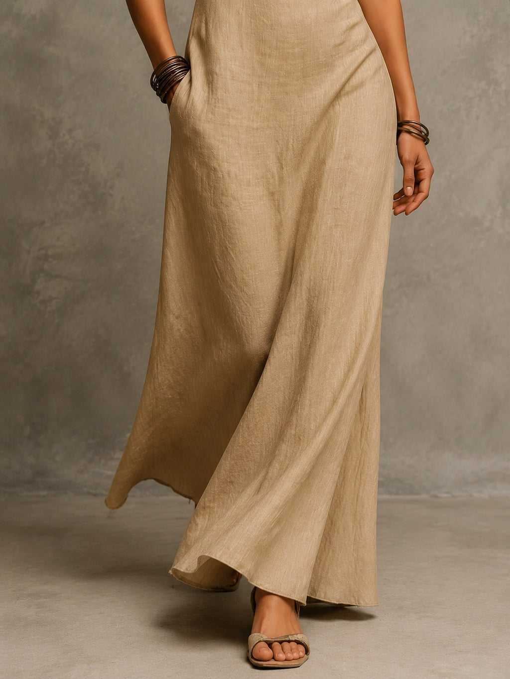 Cross Halter Neck Fitted Maxi Dress