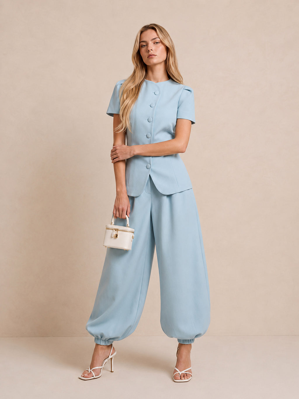 Tailored Top and Balloon Pants Set