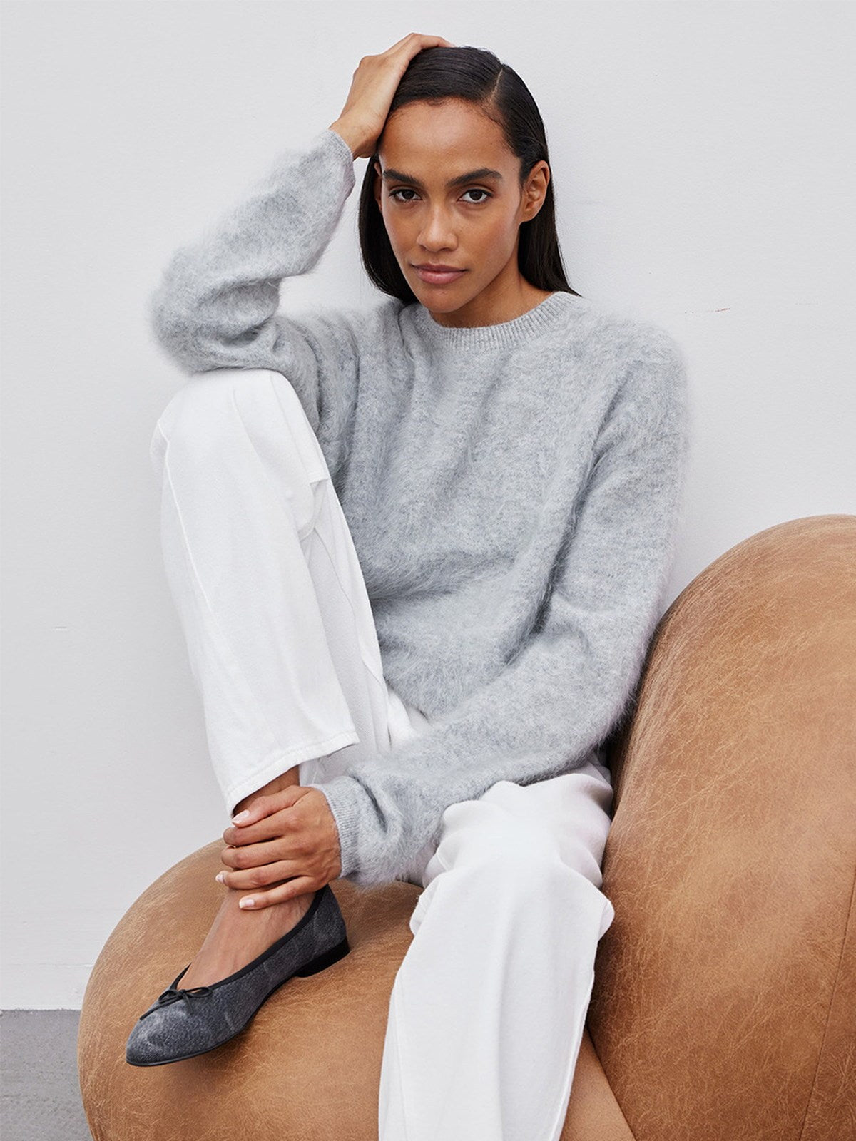 Brushed Knit Relaxed Sweater