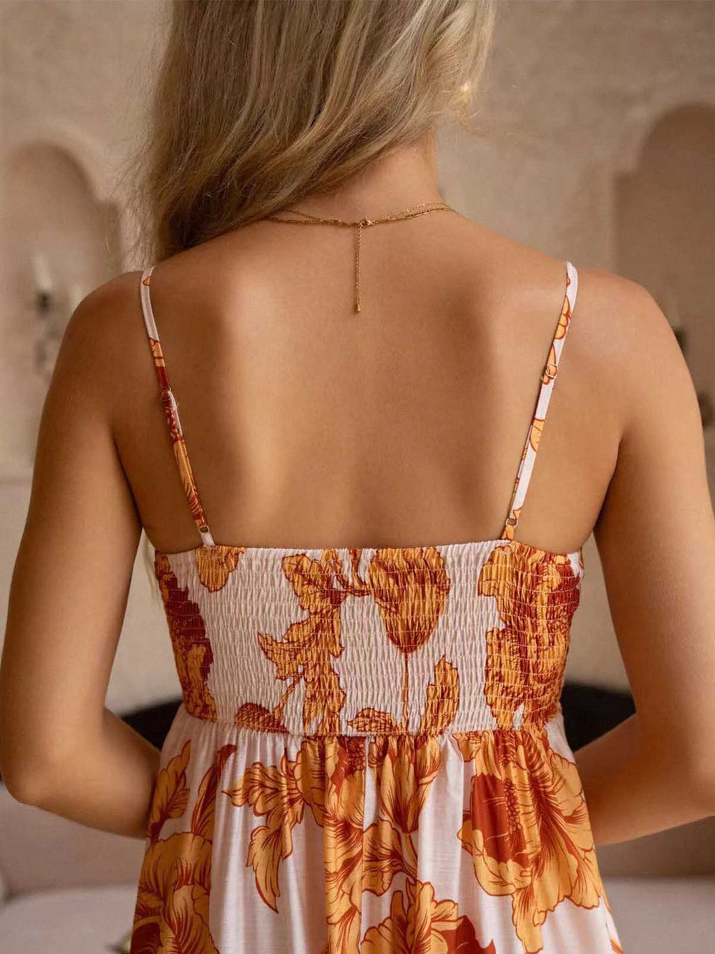 Printed Beaded Maxi Dress