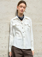 Lyocell Linen-Blend Utility Shirt