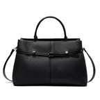 Structured Cowhide Leather Top Handle Bag