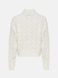 Mock-Neck Cable-Knit Sweater