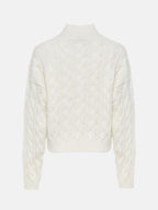 Mock-Neck Cable-Knit Sweater