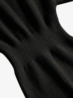 Crewneck Long Sleeve Fitted Knit Bodycon Dress