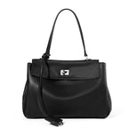 Buckle Smooth Calfskin Leather Tote Bag