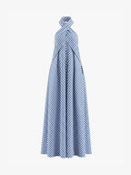 Robe longue rayée à licou