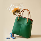Soft Cowhide Leather Bucket Bag