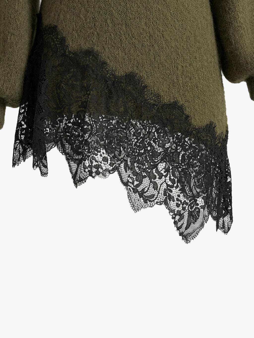 Elegant Lace Patchwork Mini Knit Dress