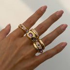 Colored Gemstone Ring Set
