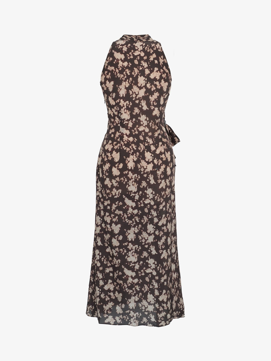 Floral Twist-Front Maxi Dress