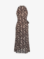 Floral Twist-Front Maxi Dress