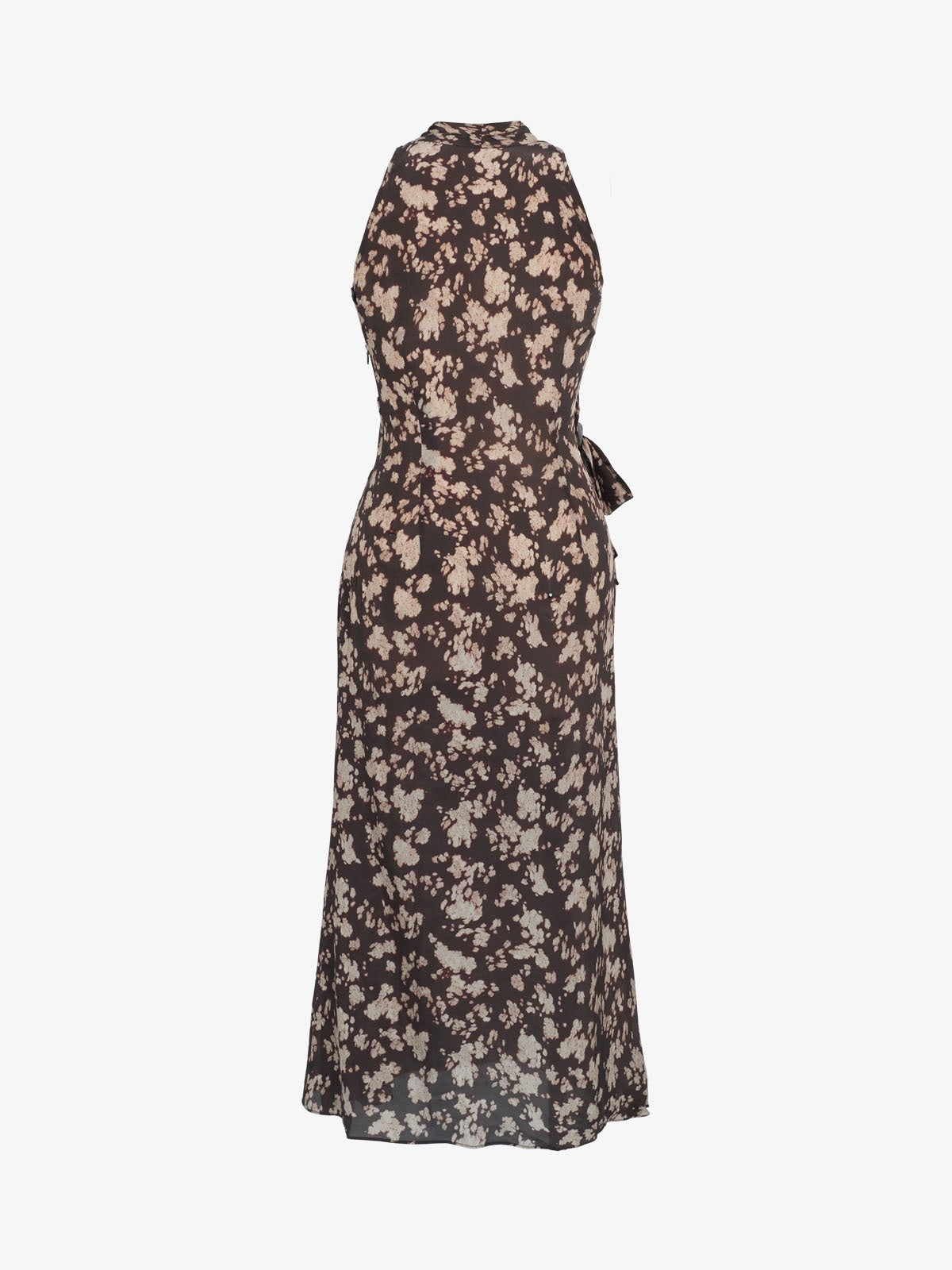 Floral Twist-Front Maxi Dress