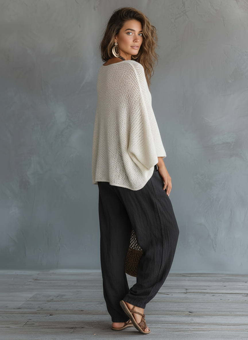 Linen Wide Leg Pants Women Boho Style Loose Fit High Waist Harem Trousers Comfortable Breathable Casual Summer Pants