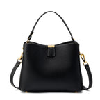 Cowhide Leather Bucket Bag