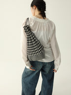 Ruched V-Neck Blouse
