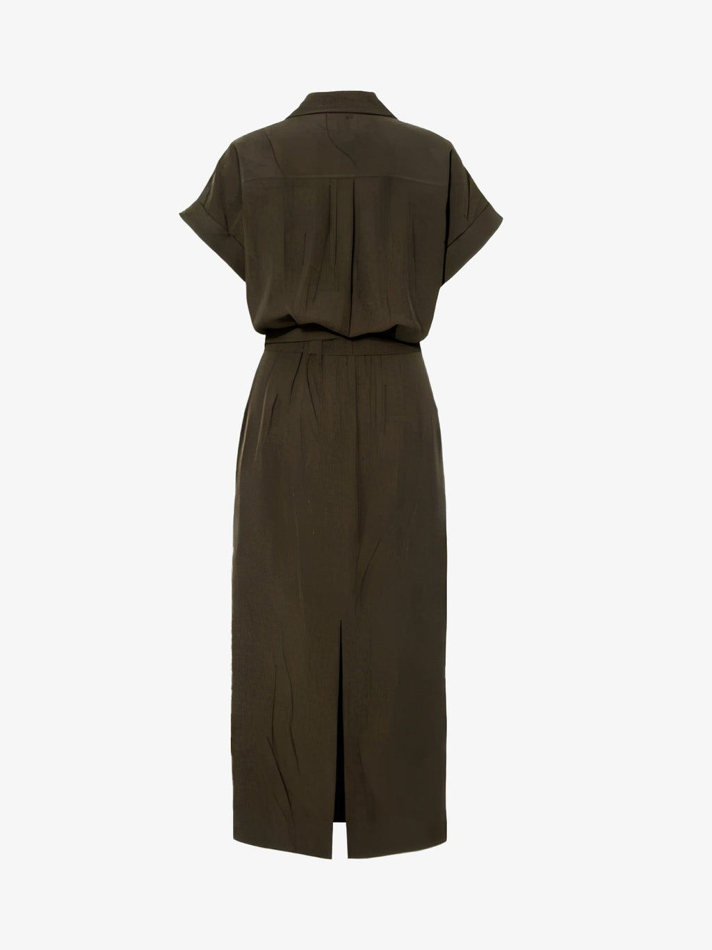 Utility Lyocell Shirt Midi Dress