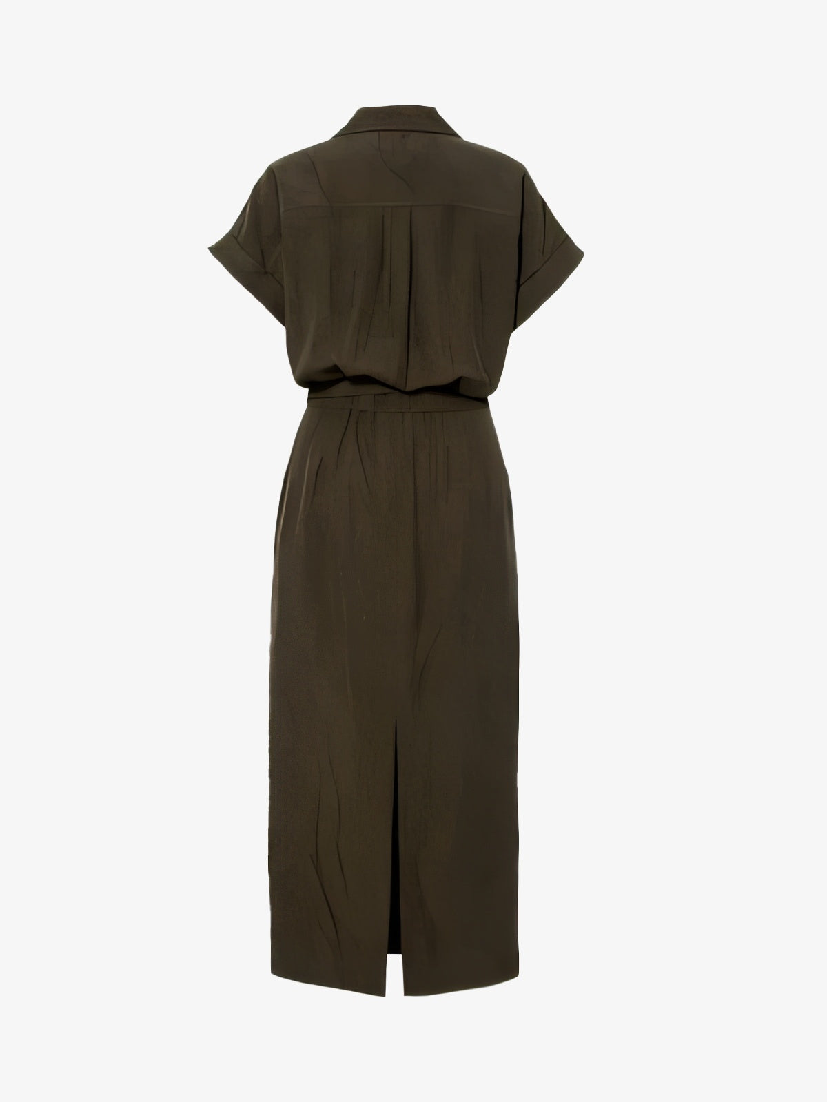 Utility Lyocell Shirt Midi Dress