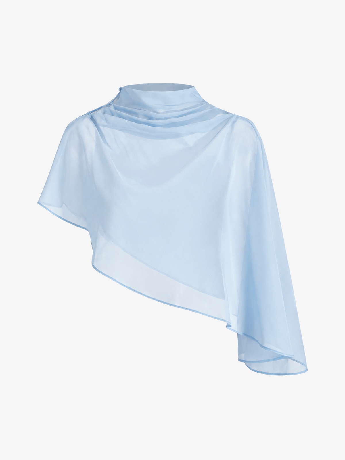 Asymmetric Cape Chiffon Sleeveless Dress Set
