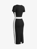 Color Block Sheath Bodycon Dress
