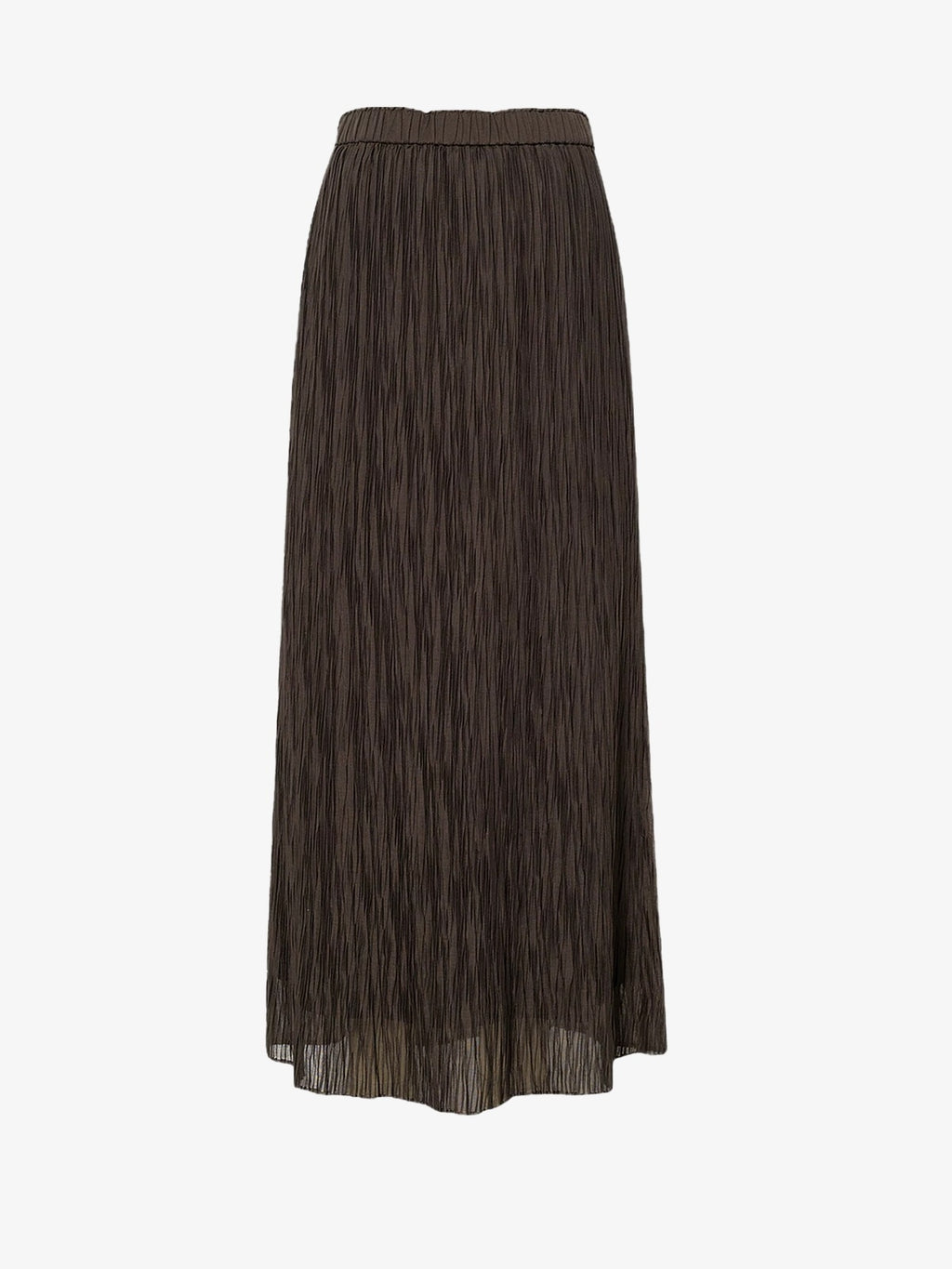 Pleated A-Line Midi Skirt