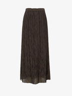 Pleated A-Line Midi Skirt