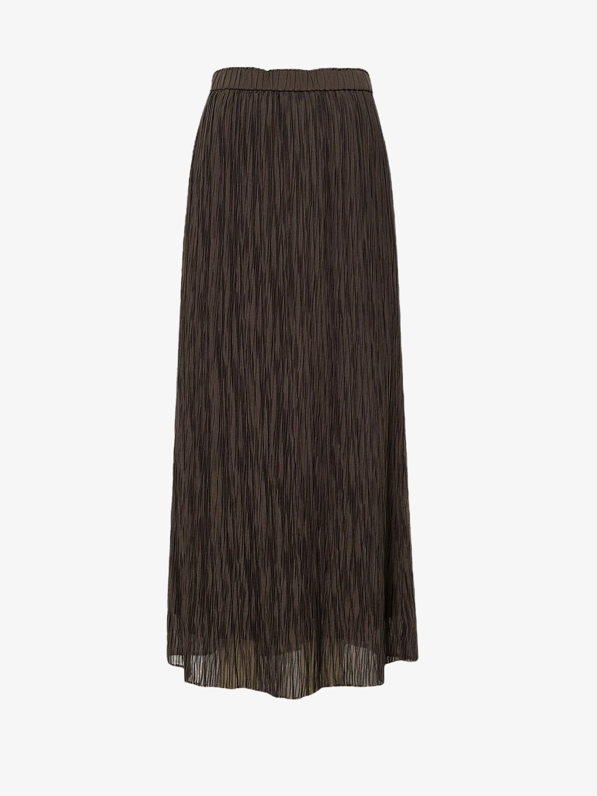 Pleated A-Line Midi Skirt
