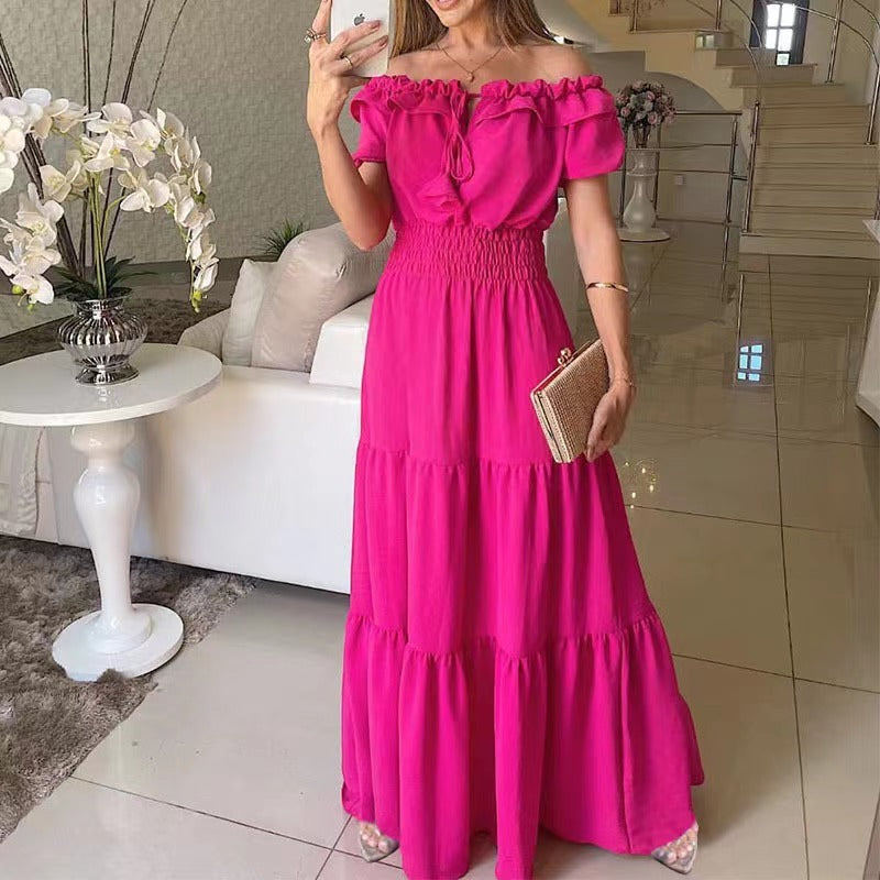 Off-Shoulder Ruffle Tiered Maxi Dress