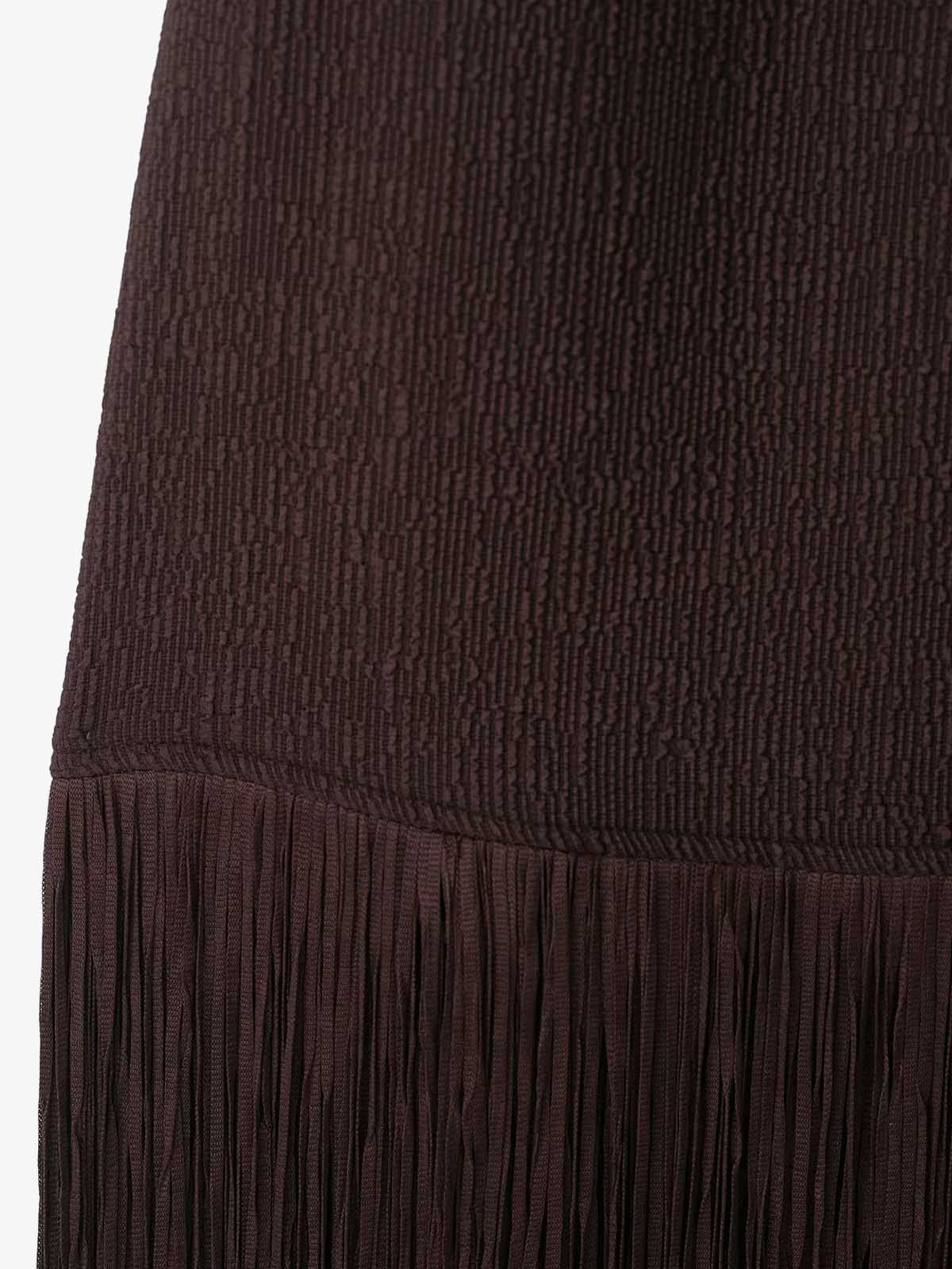 Open Back Fringe Knit Dress