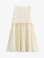 Wool Blend Knit Vest Midi Skirt Set
