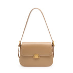 Structured Cowhide Leather Shoulder Bag
