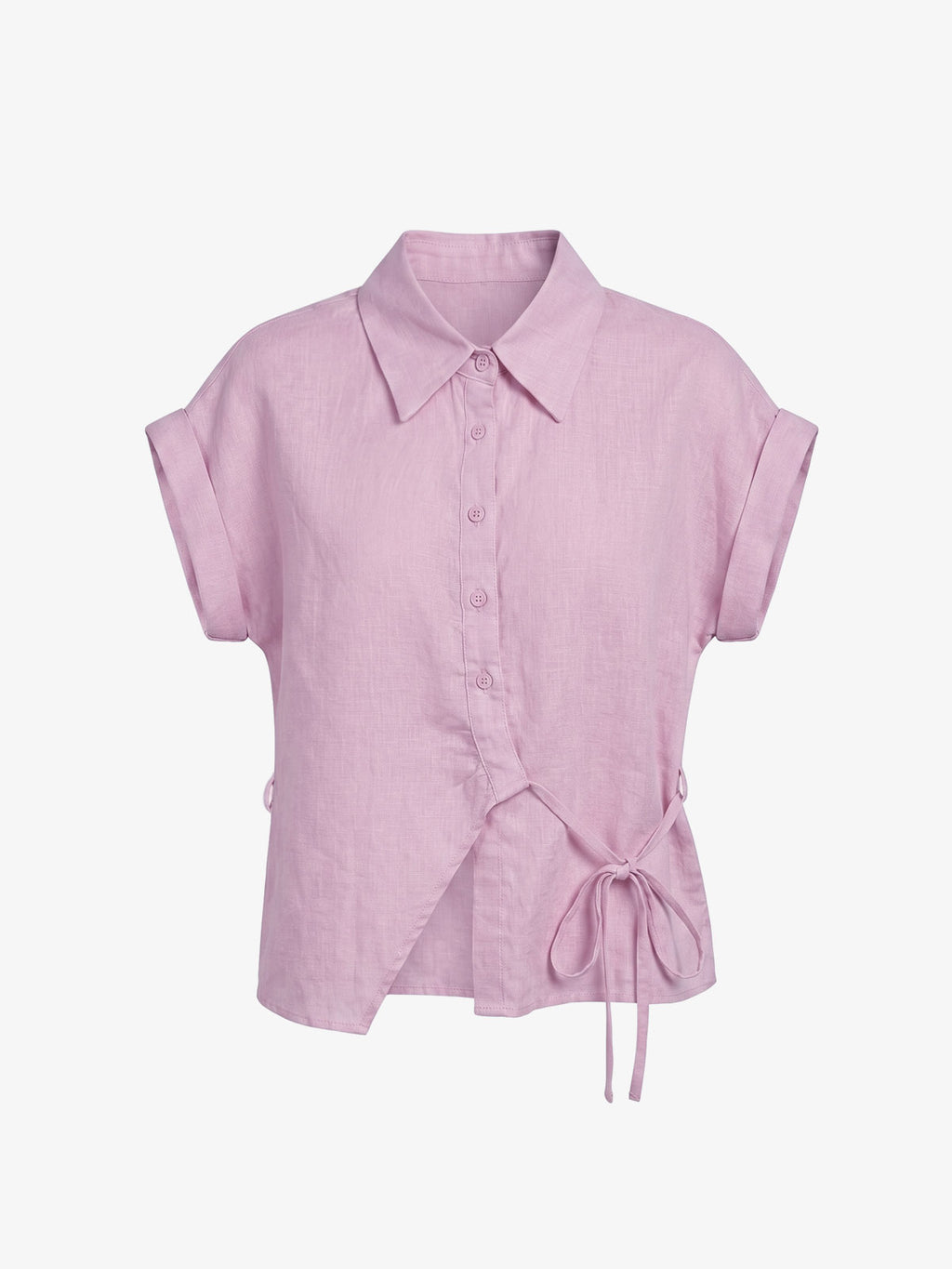 Tie-Waist Shirt And Full Midi Skirt Set