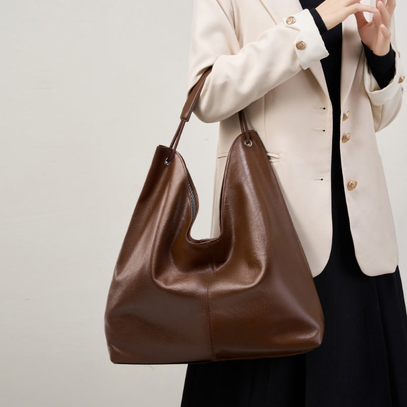 Soft Vegetable-Tanned Cowhide Tote Bag