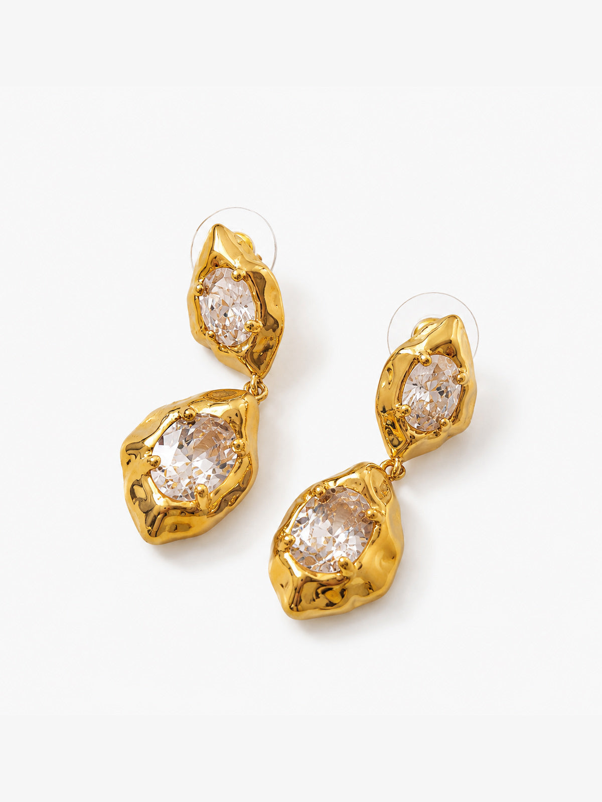 Zircon Lava Geometric Pattern Earrings